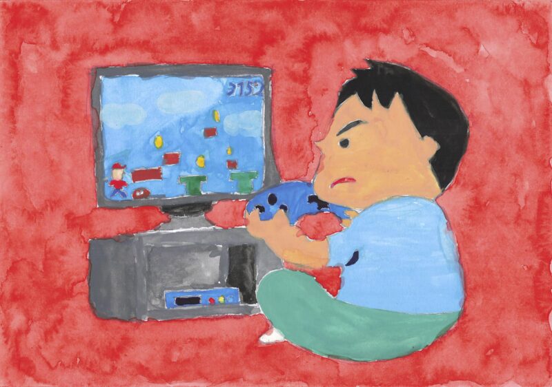 テレビゲームをすること