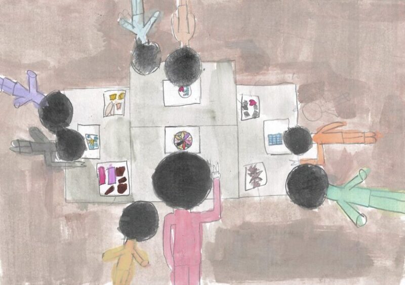 おもしろかったタイルコースター作り