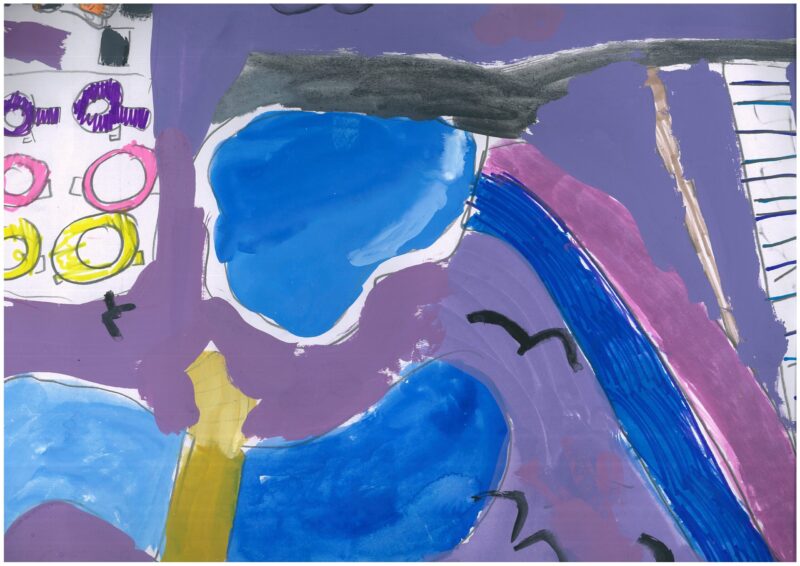 プールの大きいスライダー!!